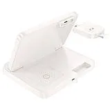 Безпровідна зарядка Hoco CQ7 3in1 for Samsung Watch White. Фото 4