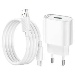 Мзп Hoco C109A 2in1 Type C 1Usb White. Фото 6