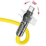 Кабель Type C/Type C Hoco U118 60W 1,2m Yellow. Фото 3