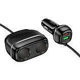 Авторозгалужувач 2 гнiзда 1Usb 1Type C Hoco Z59. Фото 5