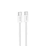 Кабель Type C/Type C Hoco X104 60W 2m White. Фото 3