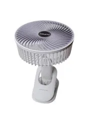 Вентилятор F12 з прищепкою і підсвіткою (type c charging) White. Фото 4
