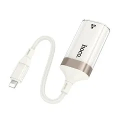Адаптер Lighting-LAN Hoco UA41A на кабелі. Фото 2