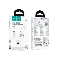 Адаптер Lighting-LAN Hoco UA41A на кабелі. Фото 5