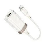 Адаптер Type C-LAN Hoco UA41B на кабелі. Фото 3