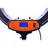 Лампа-кільце Neepho NP-21 (3 тримача, без підставки) Black. Фото 3