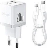 Мзп Baseus Palm 2in1 (блок на Usb i Type C + Type C/Type C) White. Фото 4