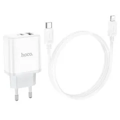 Мзп Hoco C105A 20W 2in1 (блок на Usb i Type C + Type C/Type C)