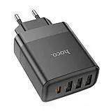 Мзп Hoco C127A (блок на 3usb i Type C) 45w Black. Фото 3