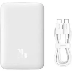 Power Bank (20000mah) Baseus Magnetic Mini Wireless 20W White. Фото 5