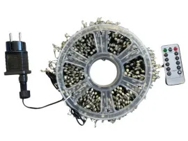 Гірлянди Роса Мішура 1500 великих діодів зелена нитка 50м + пульт Yellow. Фото 3