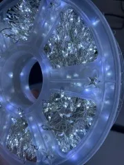 Гірлянди Роса Мішура 1500 діодів біла нитка 50м + пульт White. Фото 2