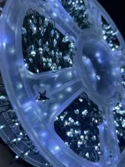 Гірлянди Роса Мішура 1500 діодів зелена нитка 50м + пульт White. Фото 2