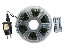 Гірлянди Роса Мішура 1500 діодів зелена нитка 50м + пульт White. Фото 3