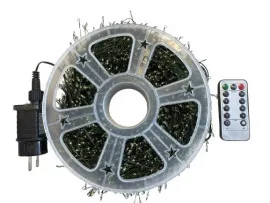 Гірлянди Роса Мішура 2500 діодів зелена нитка 100м + пульт Yellow. Фото 3