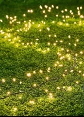 Гірлянди Роса Мішура 2500 діодів зелена нитка 100м + пульт Yellow