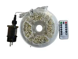 Гірлянди Роса Мішура 900 великих діодів біла нитка 30м + пульт Yellow. Фото 3