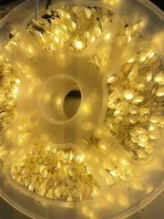 Гірлянди Роса Мішура 900 великих діодів біла нитка 30м + пульт Yellow. Фото 2