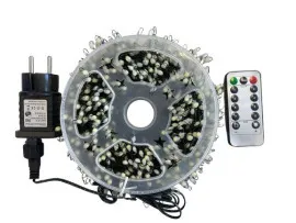 Гірлянди Роса Мішура 900 великих діодів зелена нитка 30м + пульт White