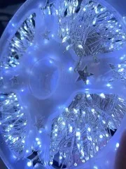 Гірлянди Роса Мішура 900 діодів біла нитка 30м + пульт White. Фото 2