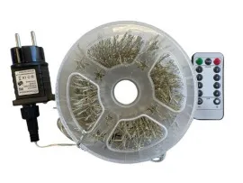 Гірлянди Роса Мішура 900 діодів біла нитка 30м + пульт White. Фото 3