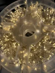 Гірлянди Роса Мішура 900 діодів біла нитка 30м + пульт Yellow. Фото 2