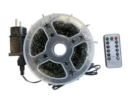 Гірлянди Роса Мішура 900 діодів зелена нитка 30м + пульт Yellow. Фото 3