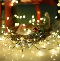 Гірлянди Роса Мішура 900 діодів зелена нитка 30м + пульт Yellow