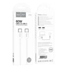 Кабель Type C/Type C Hoco X104 60W 1m White. Фото 3