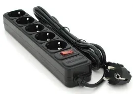 Мережевий фільтр,подовжувач Maxxter SPM5-G-15B на 5 розеток 4,5м чорний
