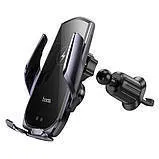 Автотримач Hoco CA202 Plus + безпровідна зарядка Black-Grey. Фото 2