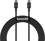Кабель Type C/Type C Baseus Silky Series 100W 1m Black. Фото 4