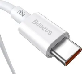 Кабель Type C/Type C Baseus Superior Series 100W 2m White. Фото 2