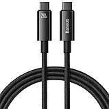 Кабель Type C/Type C Baseus Tungsten Gold 240W 3m Black. Фото 2