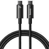 Кабель Type C/Type C Baseus Tungsten Gold 240W 3m Black. Фото 2