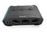 Авторозгалужувач 3 гнiзда 2Usb+2Type c + LCD Hoco Z64. Фото 2