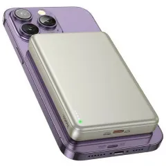 Power Bank (10000mah) Hoco Q26A 20W Безпровідний Gray. Фото 3