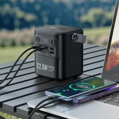 Power Bank (80000mah) Hoco J152 22W+22.5W Black. Фото 5