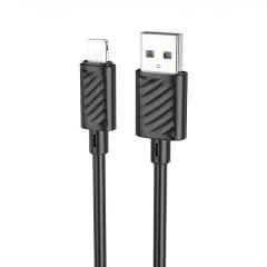 Кабель Usb iPhone 5G Hoco X88 Black 2m