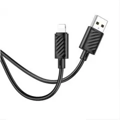 Кабель Usb iPhone 5G Hoco X88 Black 2m. Фото 3