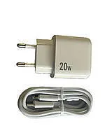 Мзп Hoco CS54A (блок на Usb i Type C + Type c/Lighting) 20w White