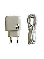 Мзп Hoco CS54A (блок на Usb i Type C + Type c/Type c) 20w White