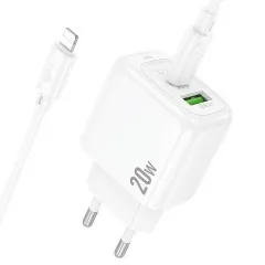 Мзп Hoco CS54A (блок на Usb i Type C + Type c/Type c) 20w White. Фото 5