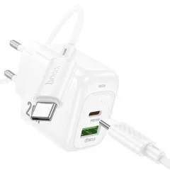 Мзп Hoco CS54A (блок на Usb i Type C + Type c/Type c) 20w White. Фото 4