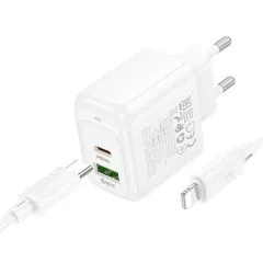 Мзп Hoco CS54A (блок на Usb i Type C + Type c/Type c) 20w White. Фото 6
