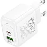 Мзп Hoco CS54A (блок на Usb i Type C) 20w White. Фото 4