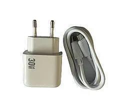 Мзп Hoco CS55A (блок на Usb i Type C + Type c/Type c) 30w White