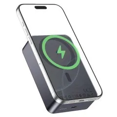 Power Bank (20000mah) Hoco J160B 20W+22.5W Magsafe Grey. Фото 2