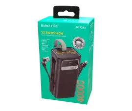 Power Bank (40000mah) Borofone DBT35A 20W+22.5W Black. Фото 7