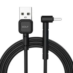 Кабель Usb Type C Golf GC-69 кутовий Black. Фото 3